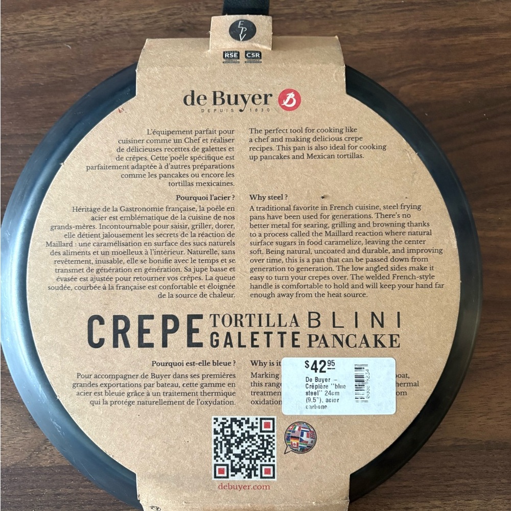 De Buyer Steel Crepe Pan - Gray - Picture 3 of 3